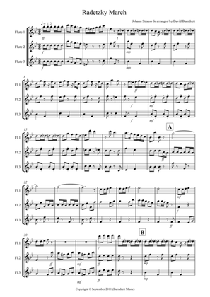 Radetzky March for Flute Trio