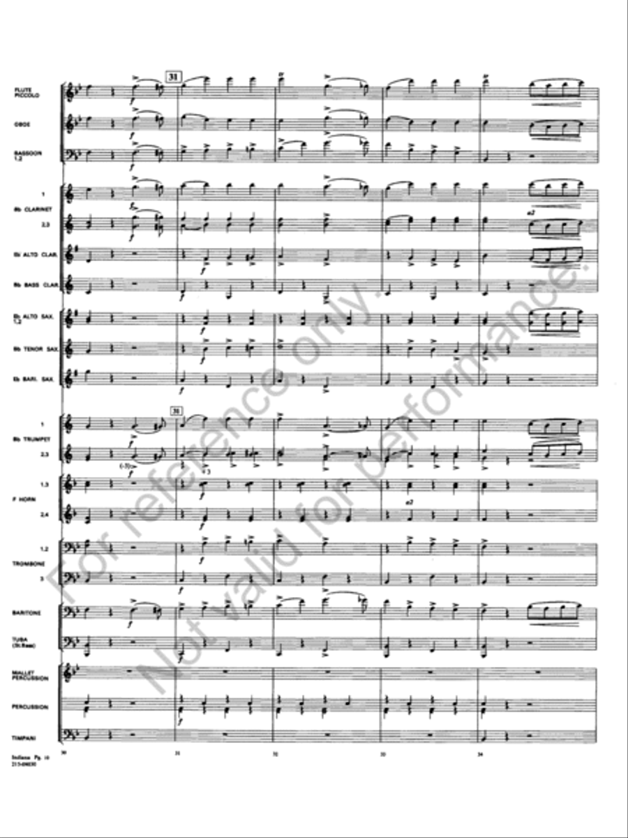 Indiana State Band Concert Band scores gallery preview page 11