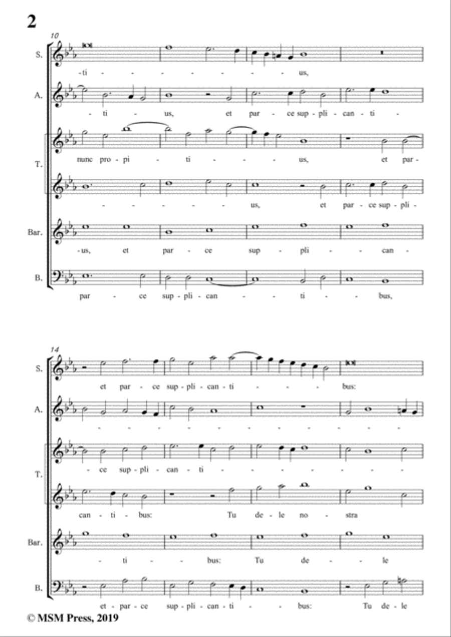 Sheppard-Salvator mundi,Domine,in E flat Major,for A cappella 4-Part scores gallery preview page 4