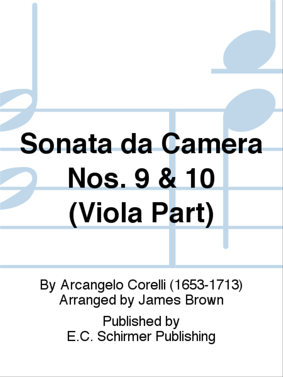 Sonata da Camera Nos. 9 & 10 (Viola Part) Viola scores gallery preview page 1