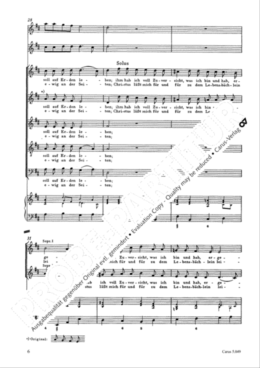 My Lord Jesus I'll not leave (Meinen Jesum lass ich nicht) SSATB scores gallery preview page 7