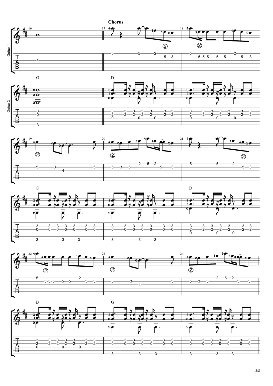 Best Day Of My Life Guitar Ensemble scores gallery preview page 3