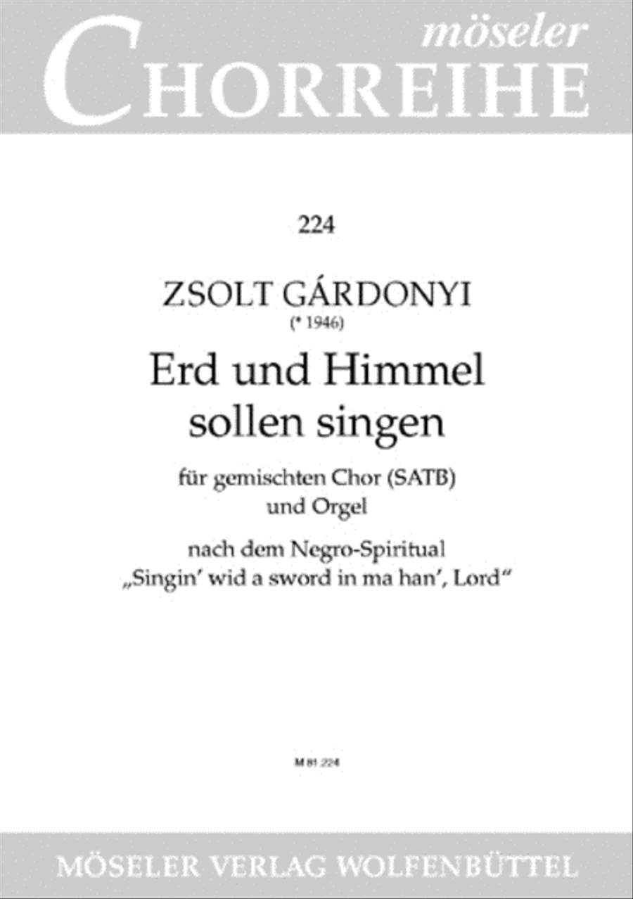 Singin’ wid a sword in ma han’, Lord 4-Part scores gallery preview page 1