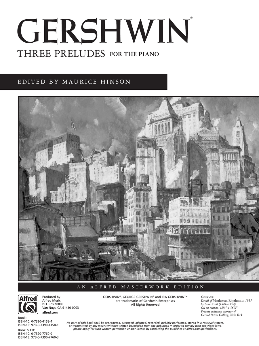 George Gershwin: Three Preludes - Intermediate / Advanced Piano Collection