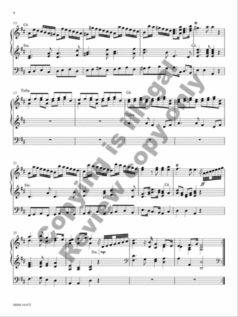 Overture from The Occasional Oratorio Organ scores gallery preview page 3