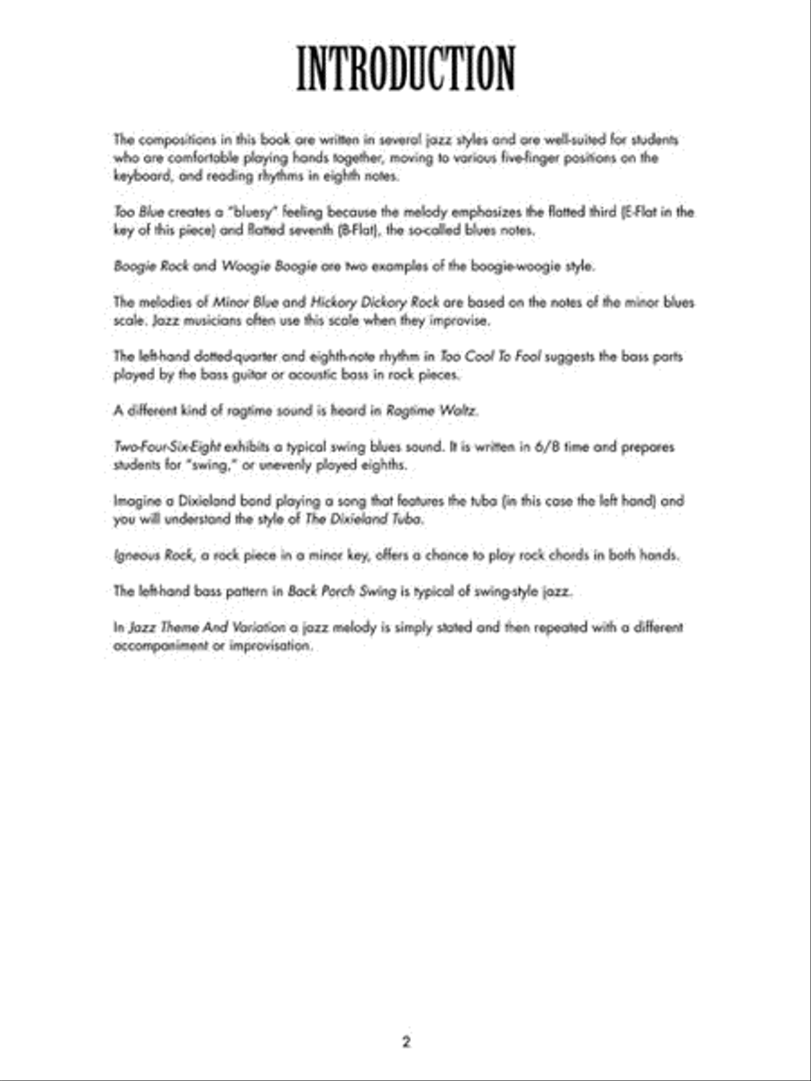 Jazz Starters III Piano Method scores gallery preview page 3
