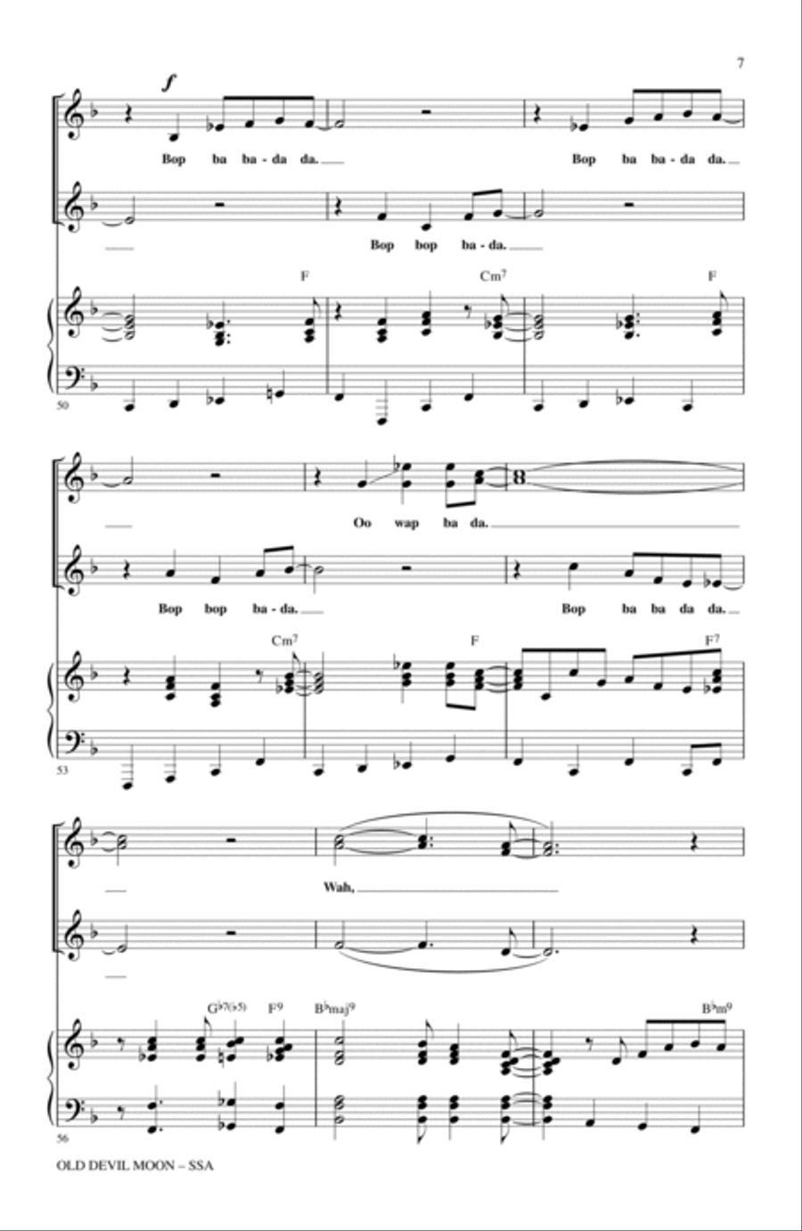 Old Devil Moon SSA scores gallery preview page 6