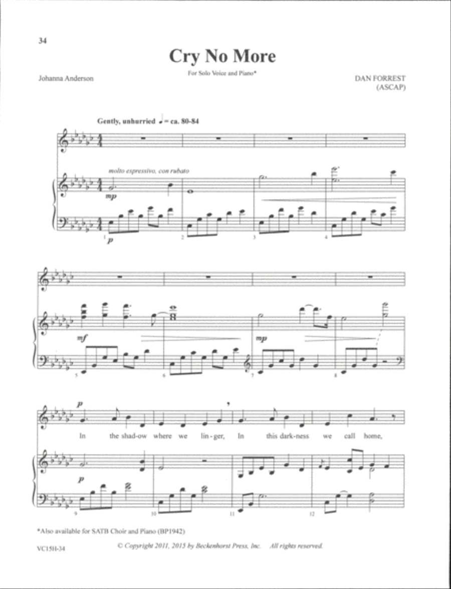 Sacred Solos of Dan Forrest - high voice High Voice scores gallery preview page 12