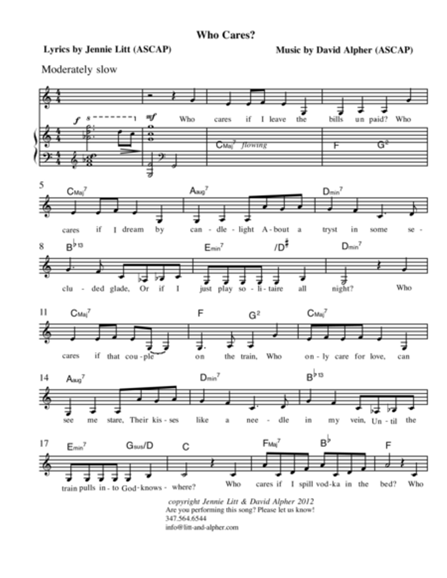 Who Cares Voice scores gallery preview page 1