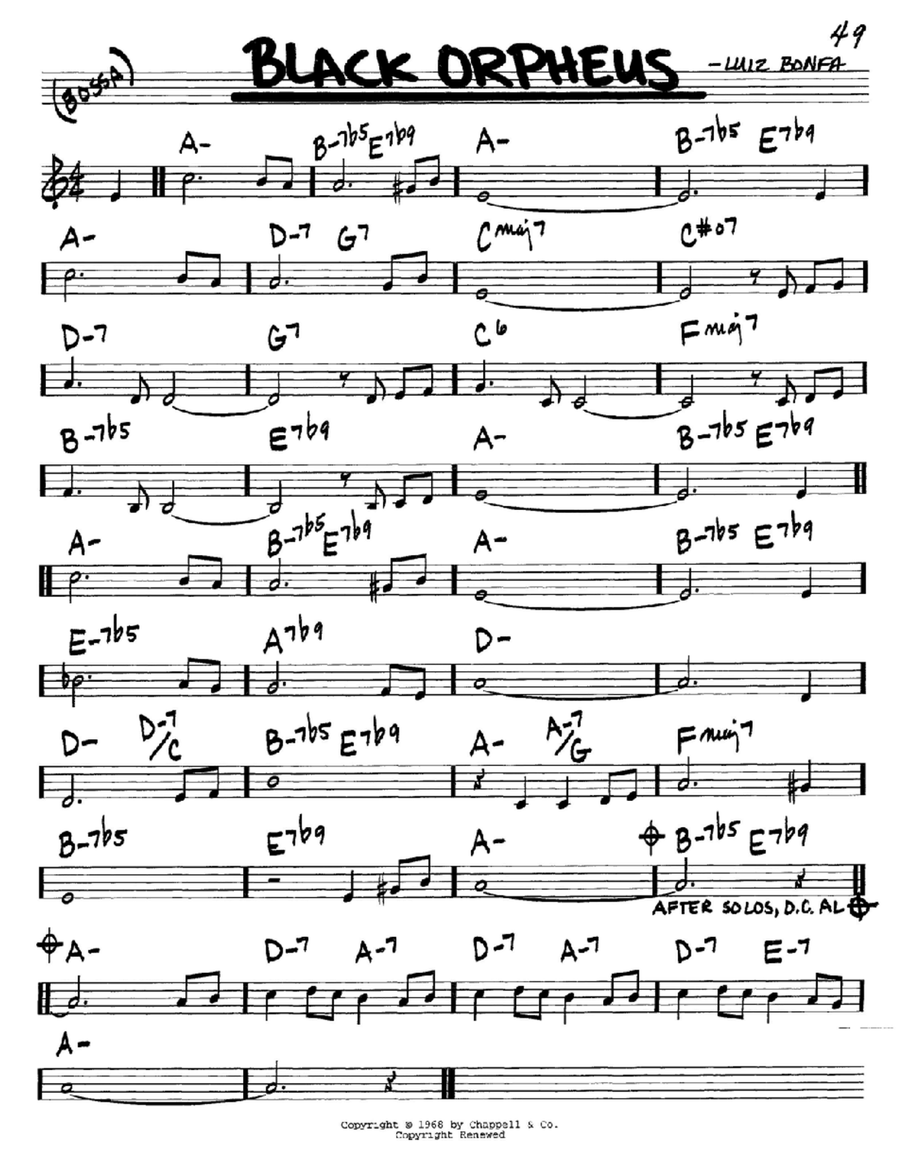 Black Orpheus C Instrument scores gallery preview page 1