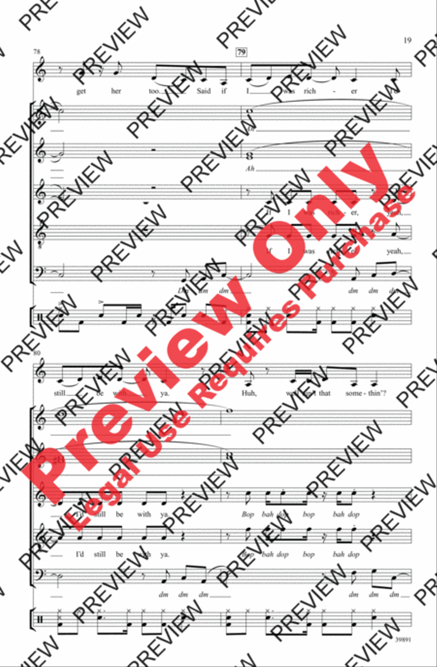 Forget You 4-Part scores gallery preview page 19