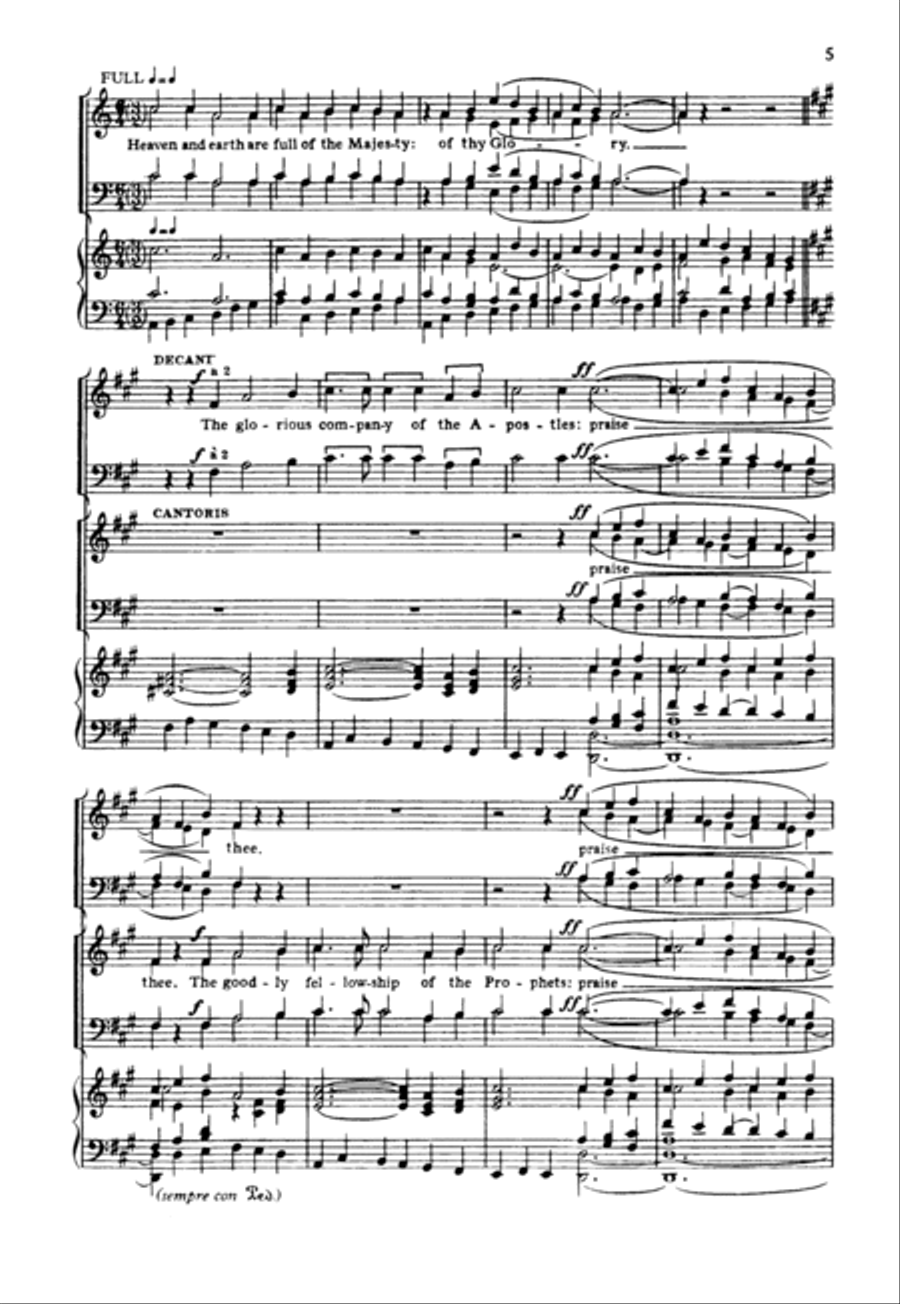 Te Deum in G 4-Part scores gallery preview page 5