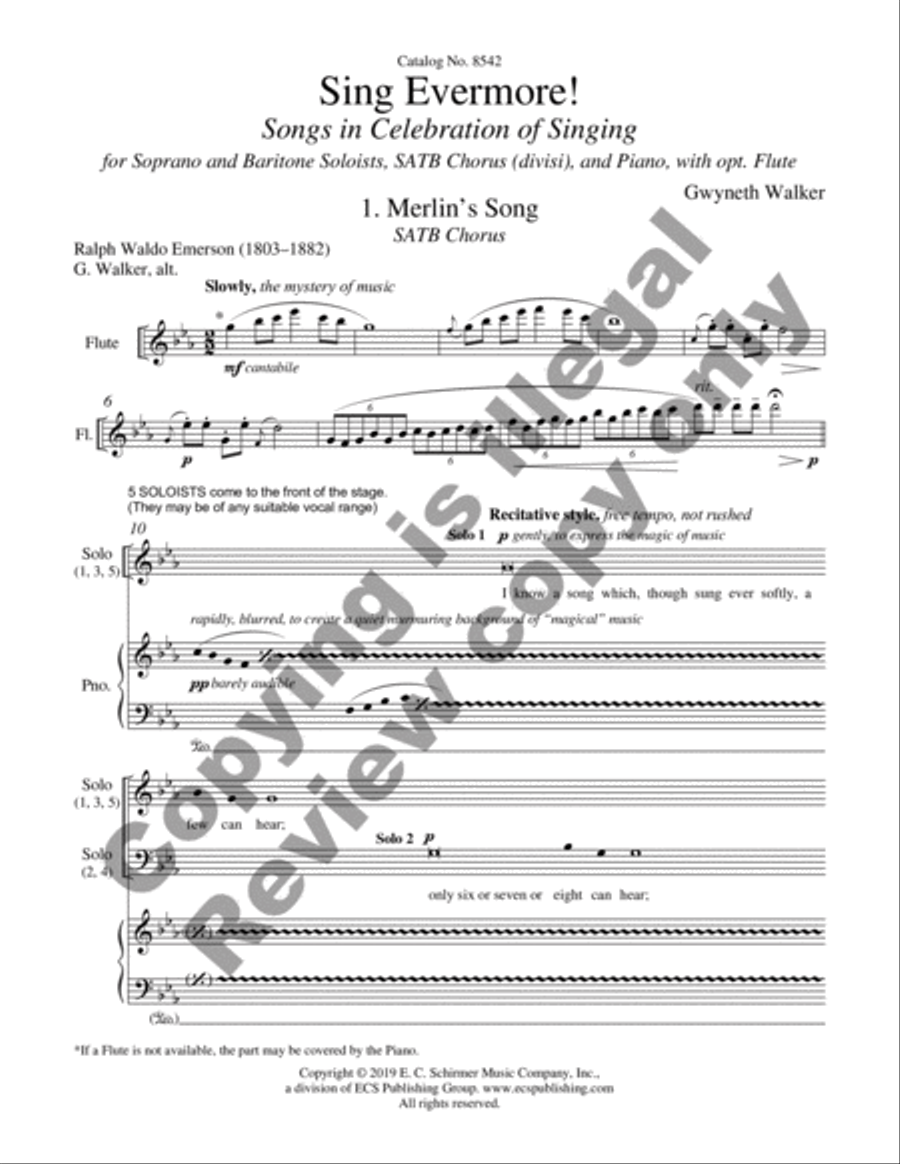 Sing Evermore! (Choral Score) Divisi scores gallery preview page 8