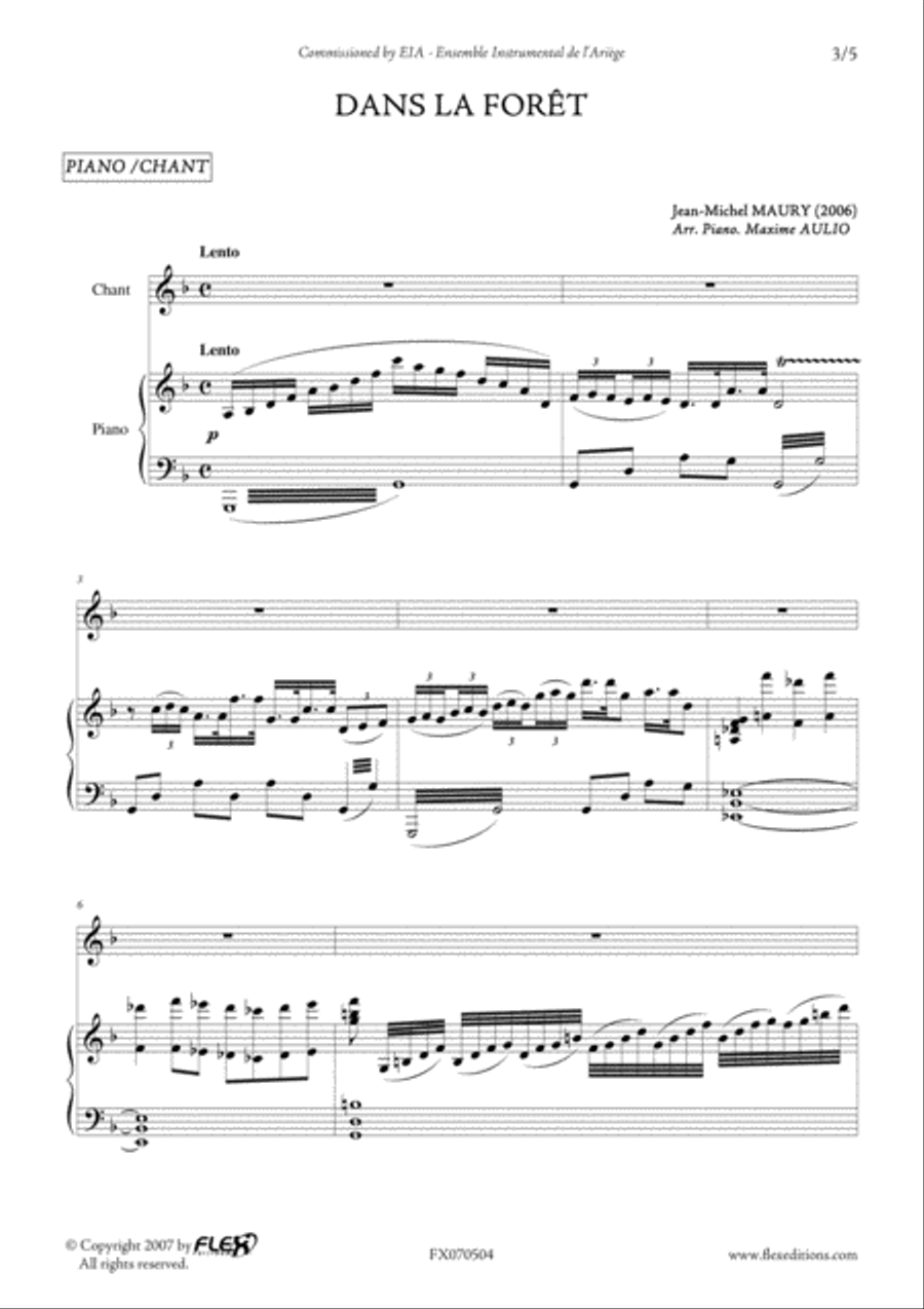 Dans La Foret Children's Choir scores gallery preview page 3