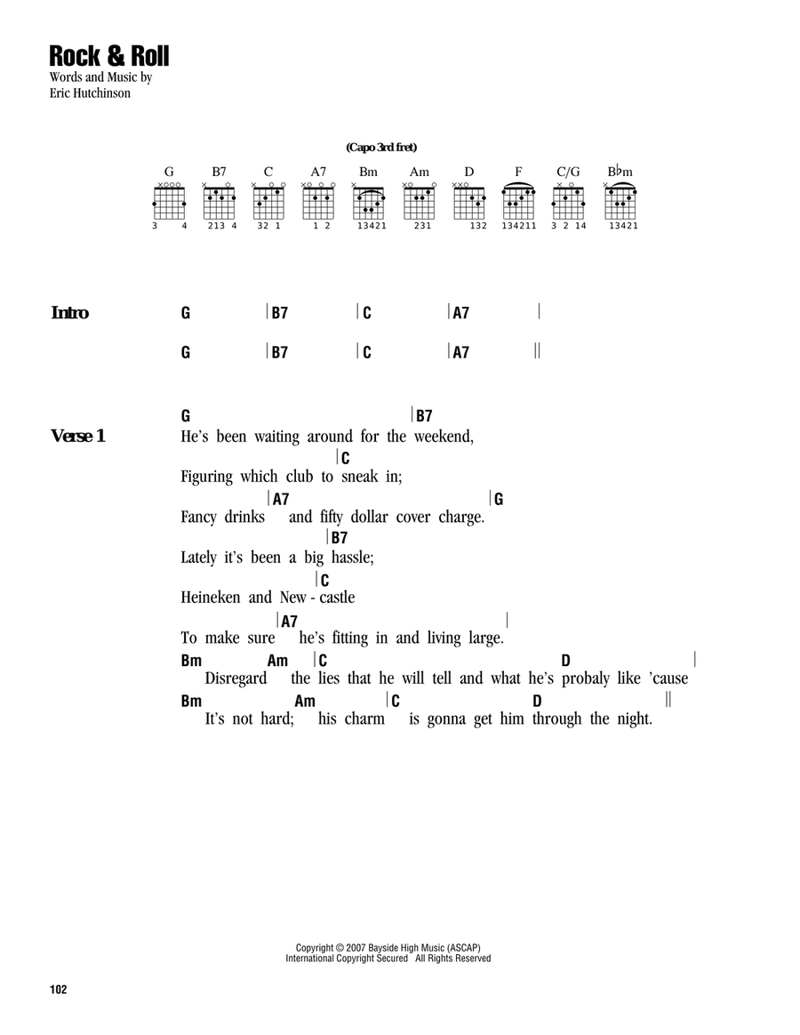 Rock & Roll Acoustic Guitar scores gallery preview page 1