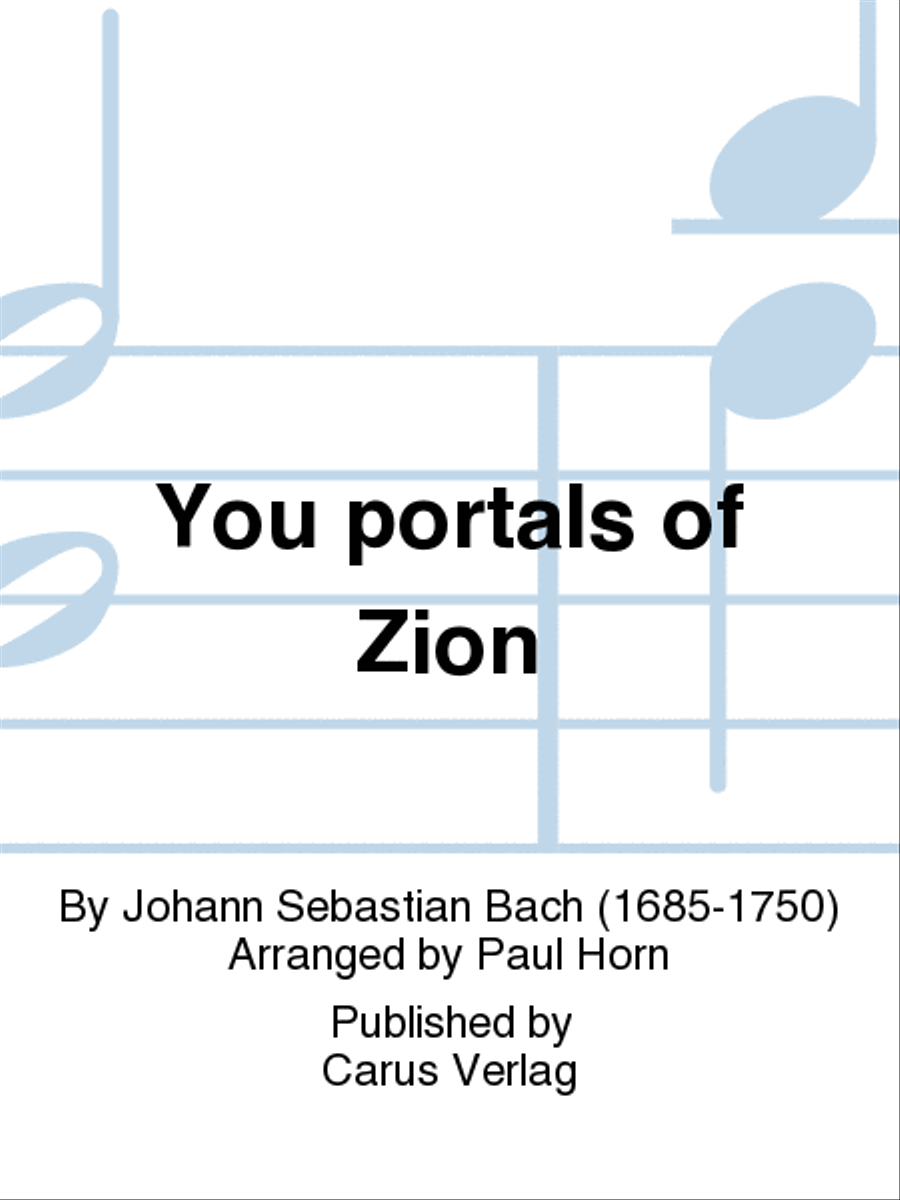 You portals of Zion (Ihr Tore zu Zion) SA scores gallery preview page 1