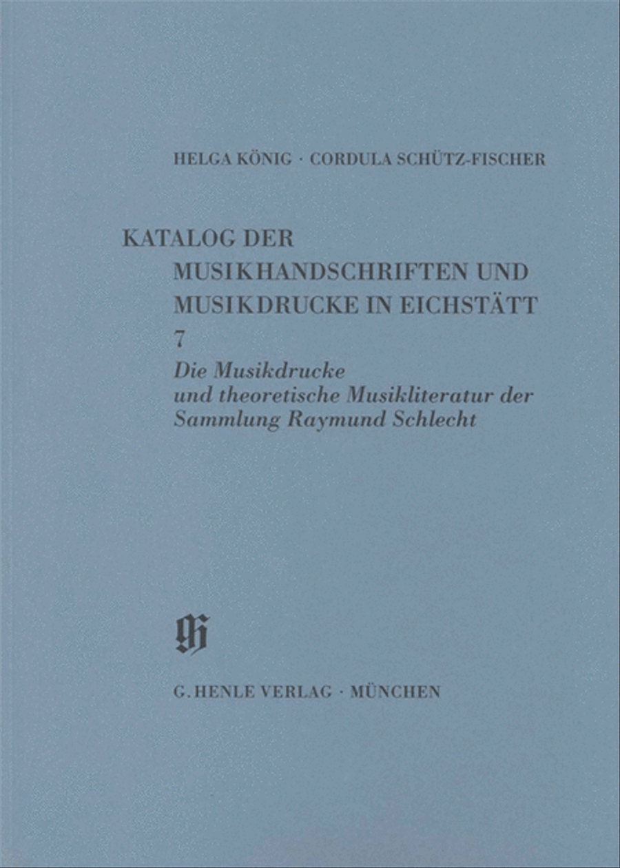 Sammlung Raymund Schlecht, Musikdrucke u. theoretische Musikliteratur