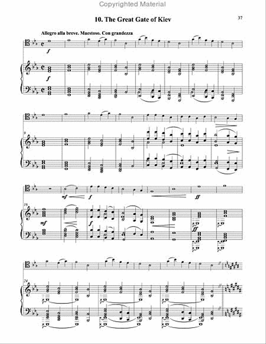 Pictures At An Exhibition for Trombone and Piano Piano Accompaniment scores gallery preview page 12