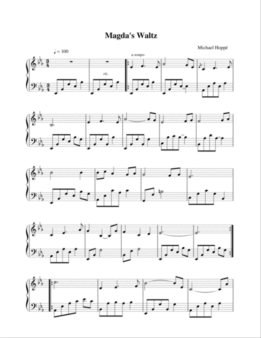 Magda's Waltz Piano Solo scores gallery preview page 1