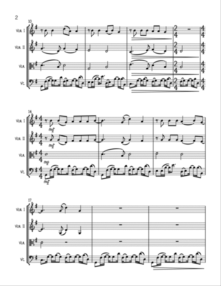 Heartbeats String Quartet scores gallery preview page 2