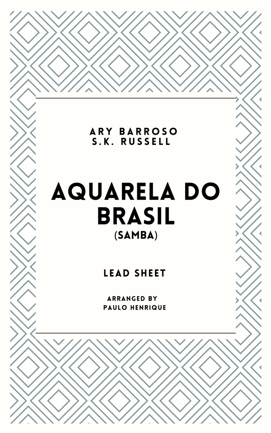 Aquarela Brasileira (aquarela Do Brasil) (brasil) Piano scores gallery preview page 1