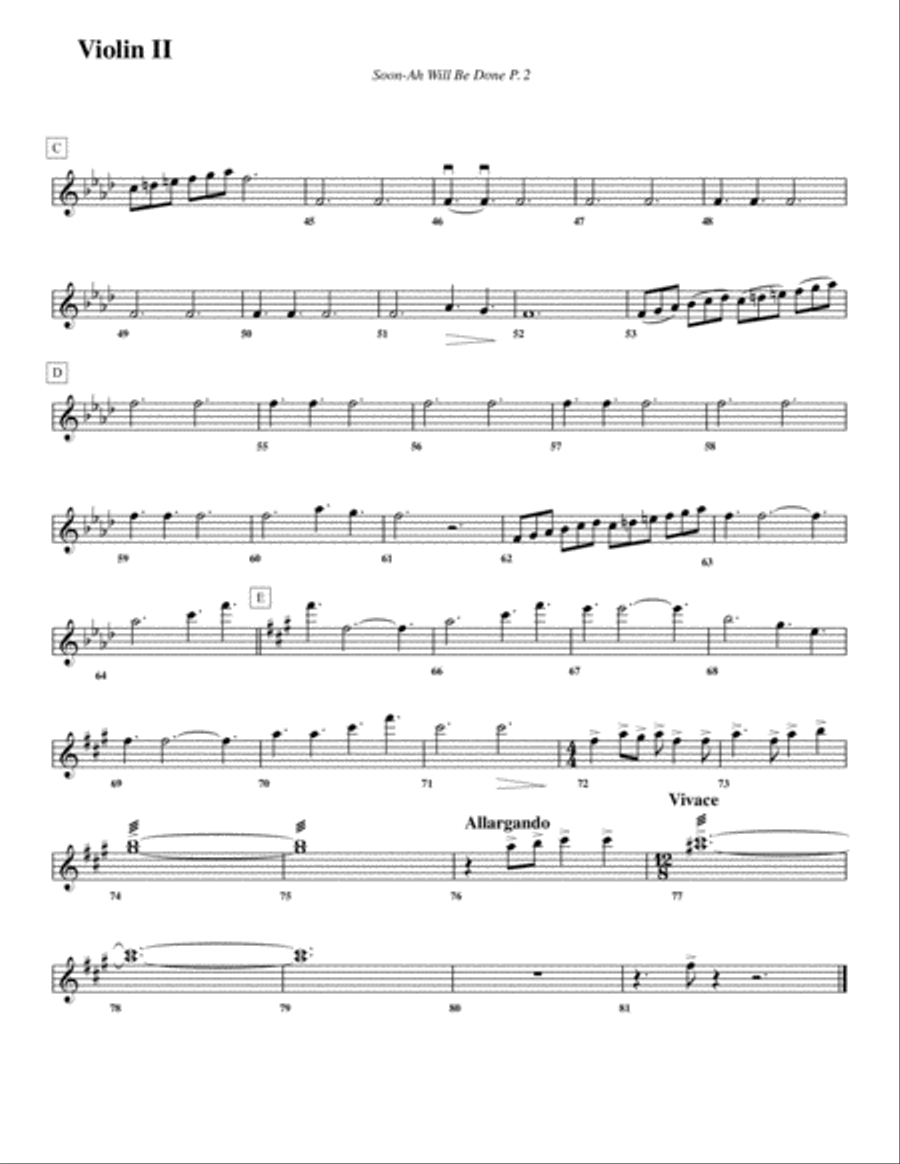 Soon-Ah Will Be Done--Parts Full Orchestra scores gallery preview page 3