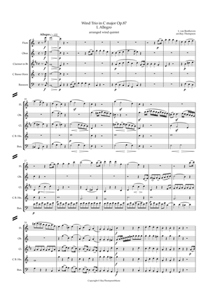 Book cover for Beethoven: Wind Trio in C major Op.87 Mvt.I Allegro - wind quintet
