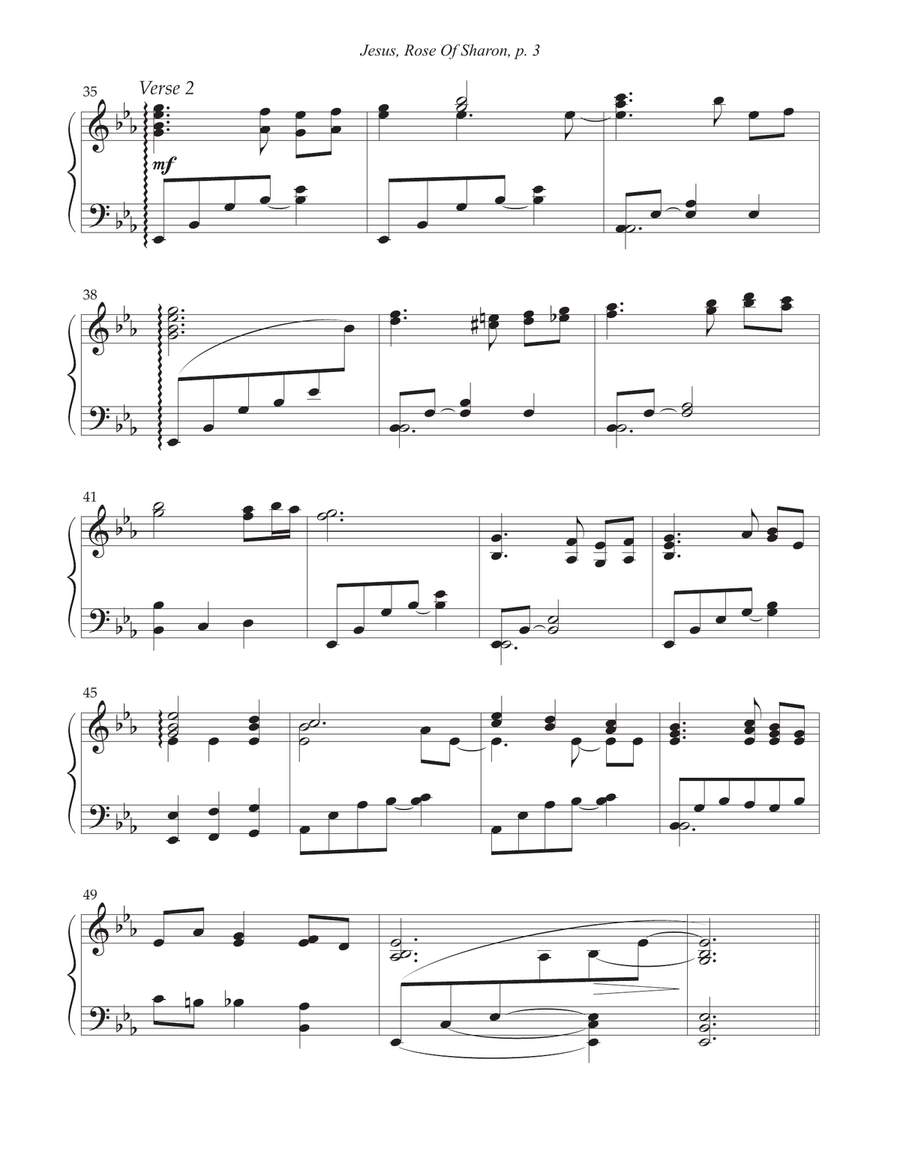 Jesus, Rose Of Sharon Piano Solo scores gallery preview page 4