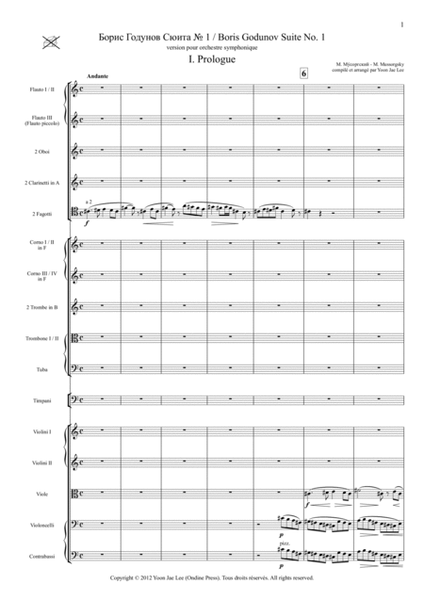 Boris Godunov Suite No. 1 for Symphony Orchestra - Score Only image number null