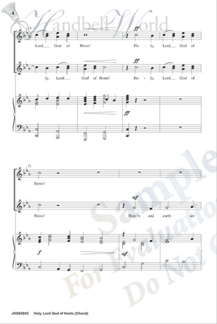 Holy Lord God of Hosts 5-Octaves scores gallery preview page 3