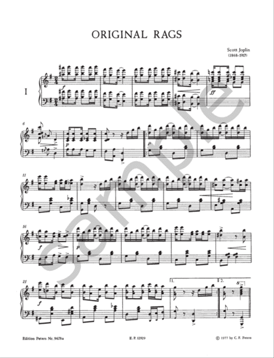 Ragtimes for Piano Piano scores gallery preview page 6