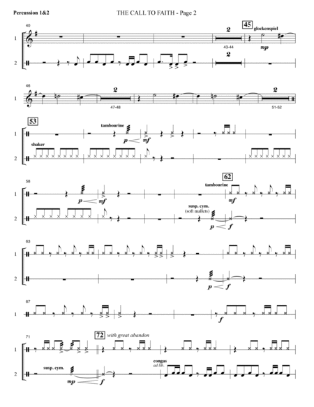 A Journey To Hope (A Cantata Inspired By Spirituals) - Percussion 1 & 2