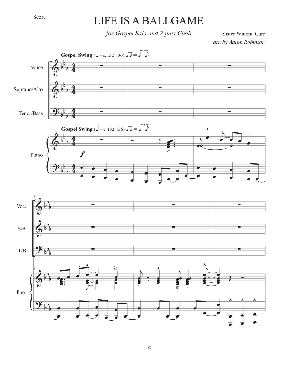 Life is a Ballgame Choir scores gallery preview page 1