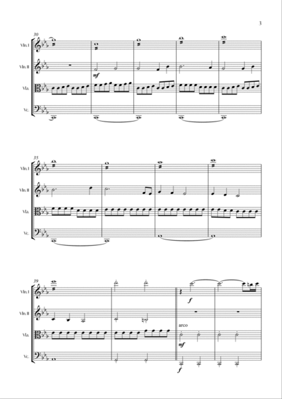 Succession Theme String Quartet scores gallery preview page 3