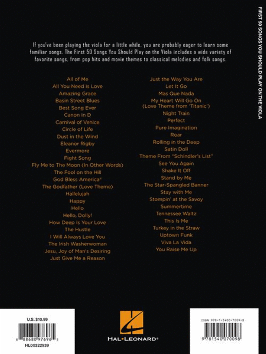 First 50 Songs You Should Play on the Viola Viola Solo scores gallery preview page 7