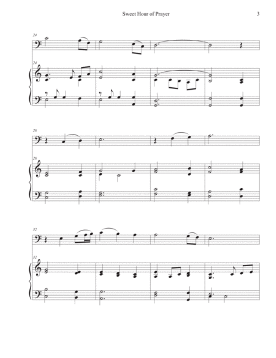 Sweet Hour of Prayer (Cello-Piano) Sweet Hour of Prayer (Cello-Piano) Piano scores gallery preview page 3