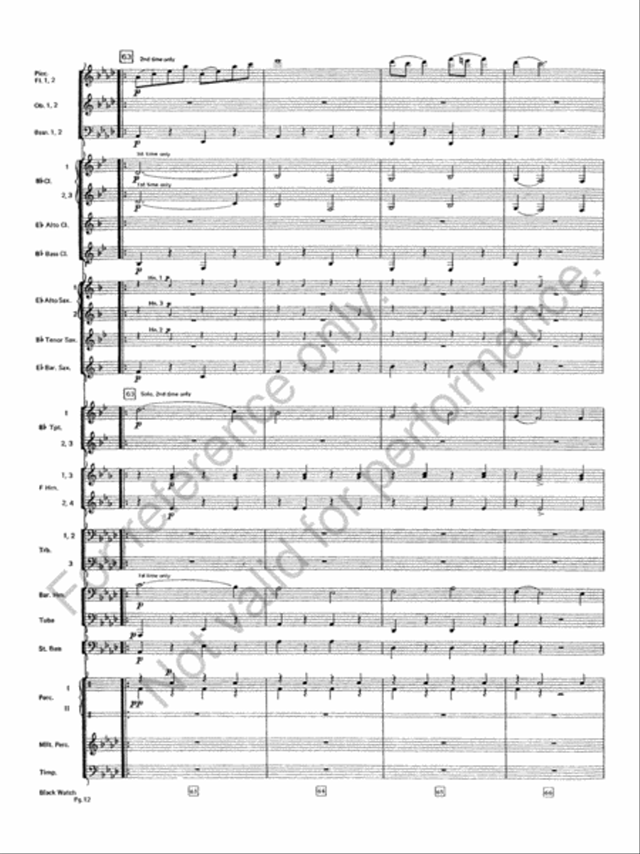 Black Watch Black Watch Concert Band scores gallery preview page 13