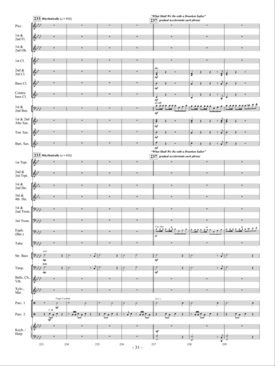 Sea Song Fantasy Sea Song Fantasy Concert Band scores gallery preview page 30