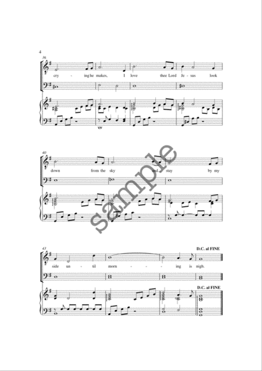 Away in a Manger TTBB scores gallery preview page 4