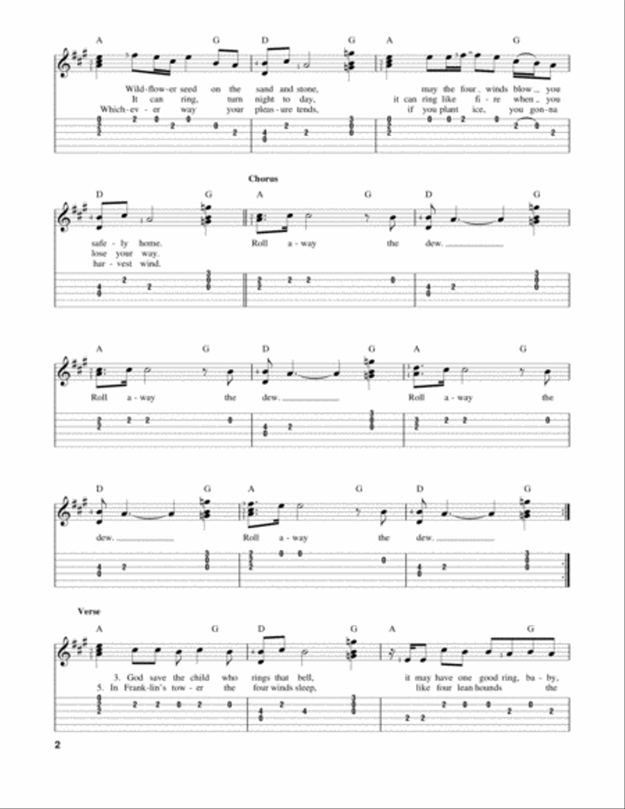Franklin's Tower Franklin's Tower Acoustic Guitar scores gallery preview page 2