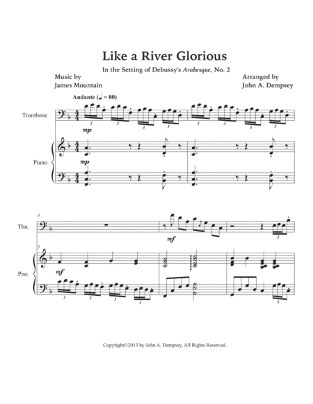 Like a River Glorious (Trombone and Piano) image number null