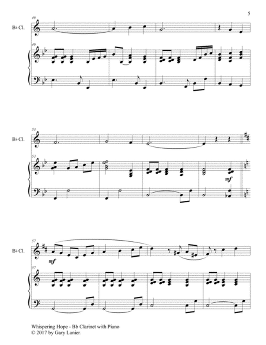 3 HYMNS OF HOPE (for Bb Clarinet and Piano with Score/Parts) image number null