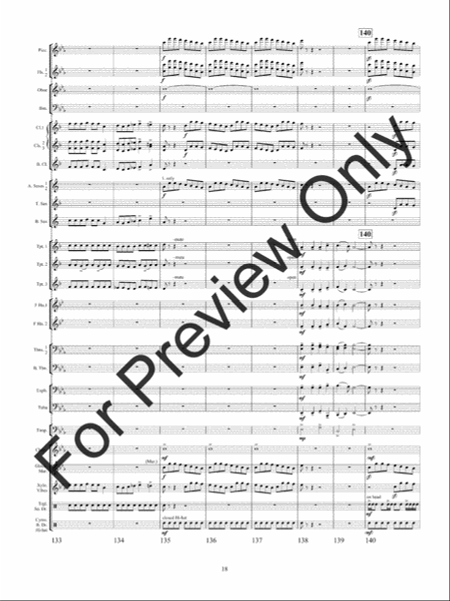 Christmas On The Town Square (Score) Concert Band scores gallery preview page 21