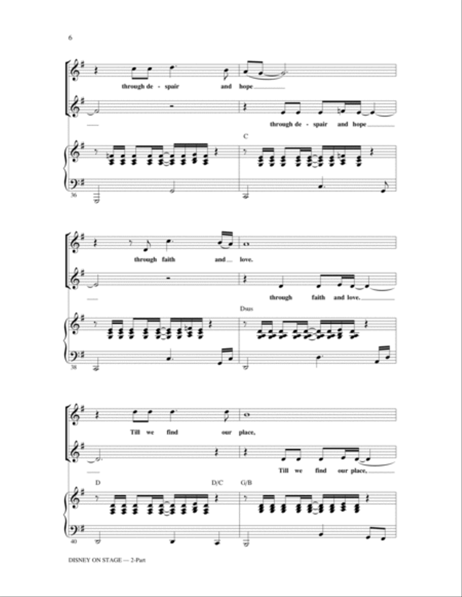 Disney On Stage (Medley) 2-Part scores gallery preview page 5
