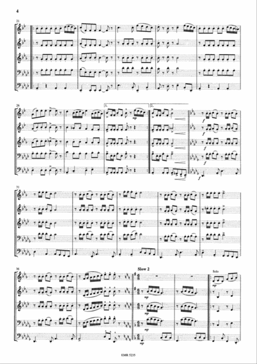 Happy Birthday Fantasy Brass Ensemble scores gallery preview page 4