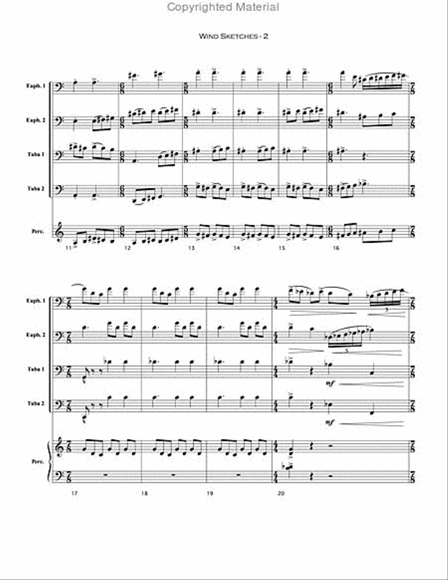 Wind Sketches Euphonium Quartet scores gallery preview page 3