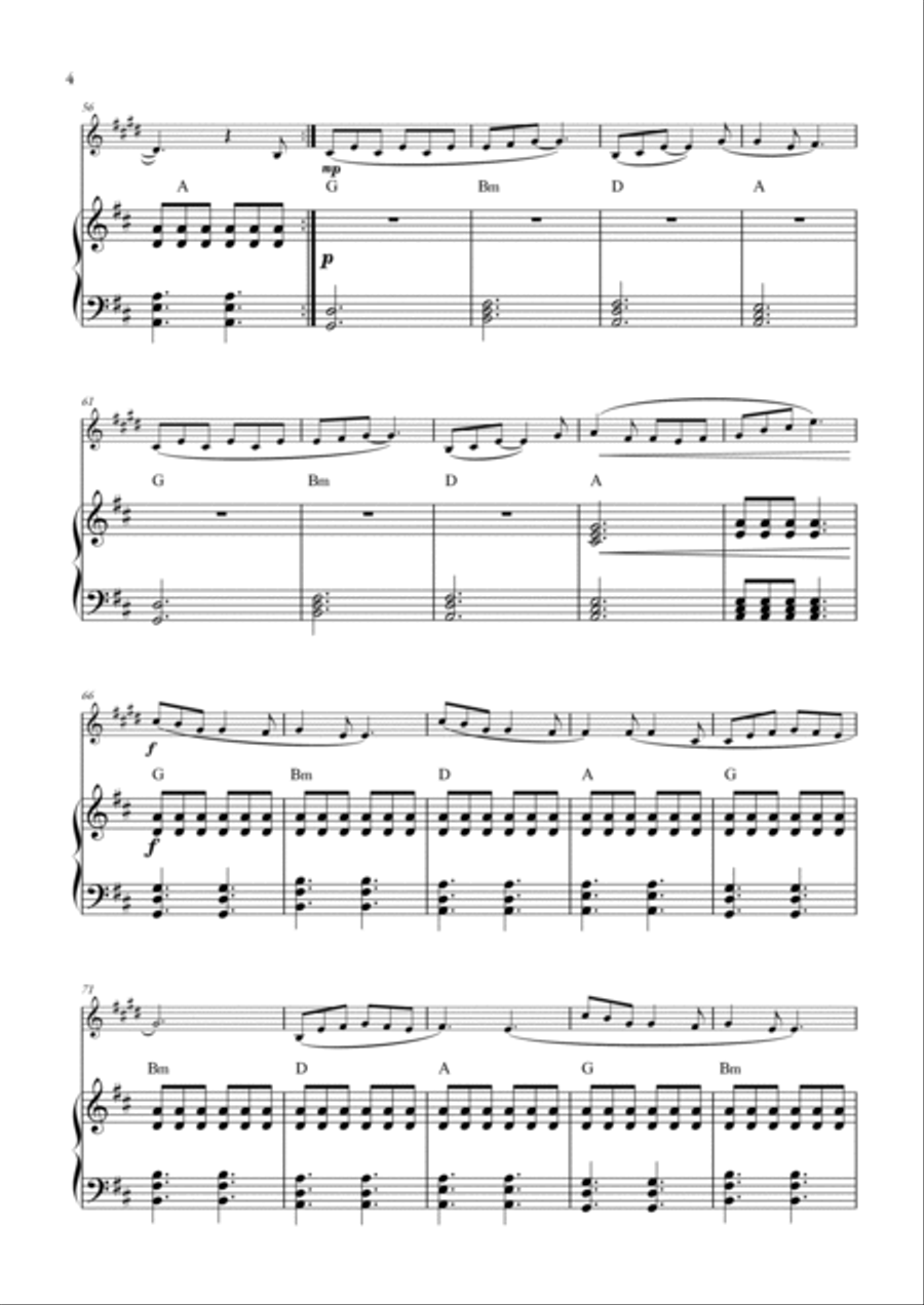 Dandelions B-Flat Clarinet scores gallery preview page 4