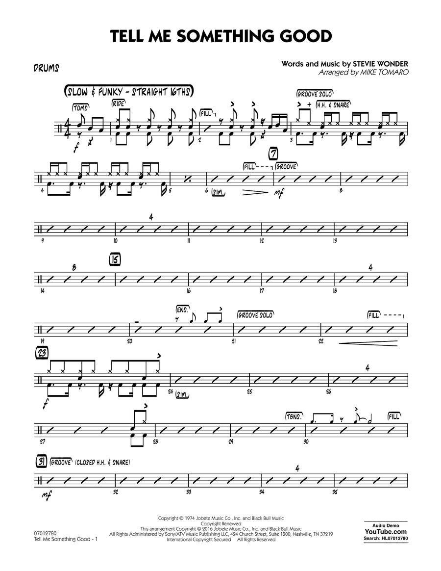 Tell Me Something Good - Drums