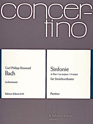 Book cover for Sinfonia Wq 182/4 A Maj Full Sc.