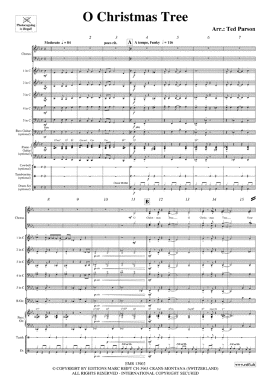 O Christmas Tree Woodwind Quintet scores gallery preview page 4
